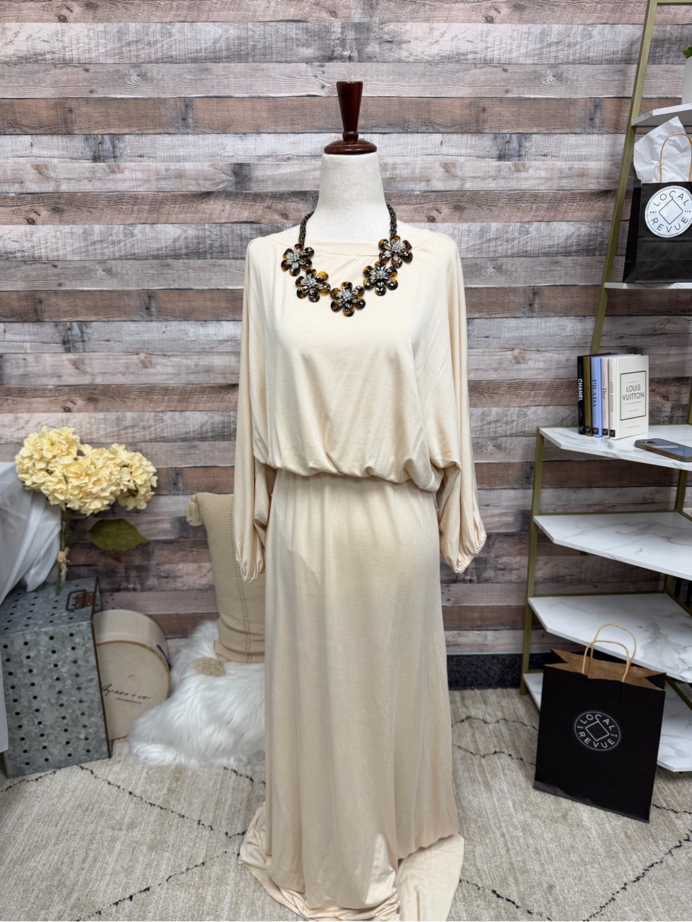Rachel Pally Cream Jersey Knit Dress Small
